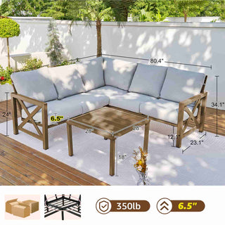 6-Seater L Shape Sectional Outdoor sofa