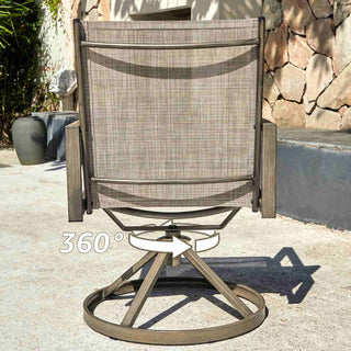 Sling Mesh Dining set with Swivel Chairs